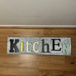 Metal & Wood Kitchen Sign